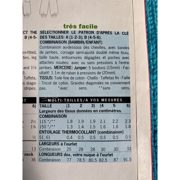 Butterick Sewing pattern 5685 girls jumpsuit Size 1 2 3 - Picture 5 of 5